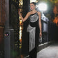 One Shoulder Backless Fringed Long Dresses Black Gowns Elegant Sexy Woman Birthday Dresses