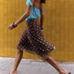 Women Polka Dot Midi Skirt Asymmetric Hem High Waist Ruched Flowy Skirt Y2K Aesthetic Streetwear Summer Beach Skirt