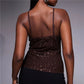Sequin Camisole Women Skinny Tank Top Summer New Trend Music Festival Sexy Sweet Beach Party Y2K Streetwear