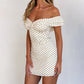 Polka Dot Print Ruffled Off Shoulder Mini Dress Woman Clothes Sexy Summer Dresses 2026