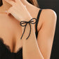 Exquisite Elegant Knotted Bowknot Clavicle Chain Necklace Women Goth Imitation Pearl Ball Choker Aesthetic Jewelry Accessories