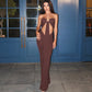 Elegant Long Party Evening Dresses Strapless Backless Hollow Ruched Maxi Dresses for Women Summer 2025