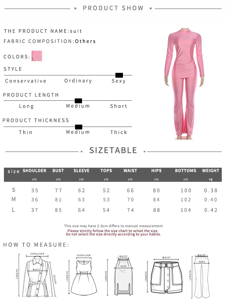 2 Piece Set Woman  Autumn Trend Silky Stain o-Neck Full Sleeve T-Shirt+Slim Stretch Long Pant Casual Elegant Fashion Suit