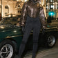 Pu Irregular Crop Jacket Women Turtleneck Zip Button Full Sleeve Wild Sexy Hottie Street Midnight Club Hipster Coat