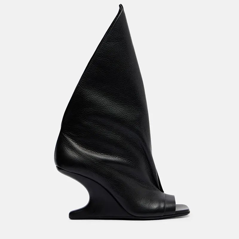 New Thick High Heel Open Toed Short Boots Fashion Alien Heel Fish Mouth Cool Boots Spring/Summer Women's Short Boots