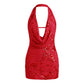 Sexy Sequin Gliters Bodycon Mini Dresses Women Deep V-neck Backless Shining Dress Female Party Clubwear Vestidos Gown