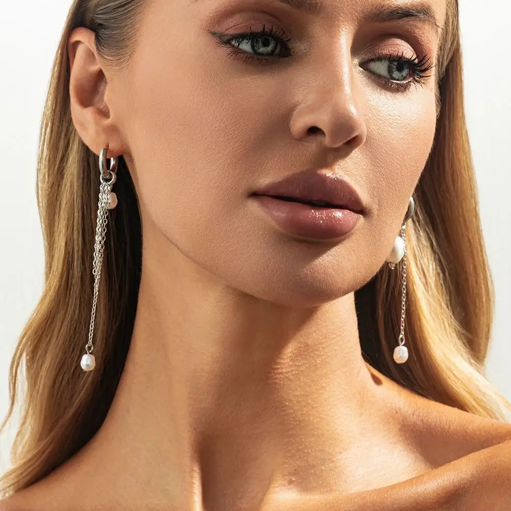Elegant Long Tassel Drop Earrings Vintage Charm Bridal Wedding Jewelry for Women Trendy Aesthetic Gift