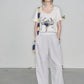 2025 Spring New Arrivals Y2K White Heart Printed Short Sleeve T-Shirt Women's Loose Casual Versatile Top
