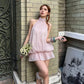Polka Dot Pink Halter Backless Fluffy Mini Dresses for Women Princess Dress Summer 2026