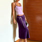Ribbon Decoration Long Skirt+Low-Neck Backless Shape Waist Camisole 2 Piece Set Woman Summer Classic Elegant Style Suits