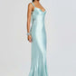 Women Mermaid Sexy Maxi Evening Dress Spaghetti Strap Cowl Neck Backless Formal Wedding Guest Prom Party Long Dress