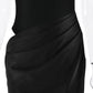 Satin Patchwork Hollow Long Dresses Elegant Woman Clothes Sleeveless Fishtail Maxi Dress