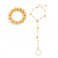 2025 Fashion Retro CCB Beaded Bangles For Women Creative Elegant Gold Color Finger Bracelets Charm Aesthetic Jewelry