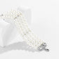 Multilayer White Imitation Pearl Chain Bracelet for Women Wedding Bridal Kpop Elegant Beaded Bracelets Hand Jewelry New