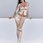 Smooth 2-Piece Set Women Single Row Hidden Buttons Lapel Full Sleeve Crop Tops+Simple Classic Pant Midnigt Slim Suit