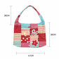 Colorful Crochet Tote Bag, Bohemian Floral Print Knit Shoulder Bag, Casual Summer Beach Bag for Women