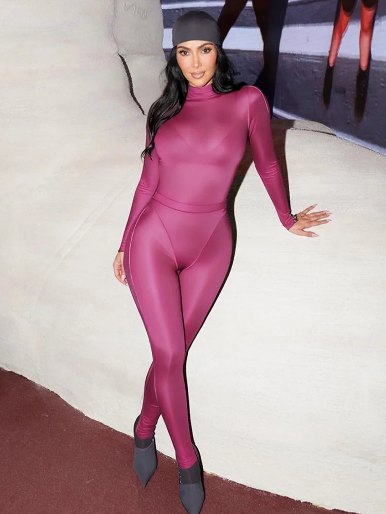 Women' S Clothes 2 Piece Sets Long Sleeve Bodysuit Top and Pants Leggings Matching Sets Sexy Club Outfits