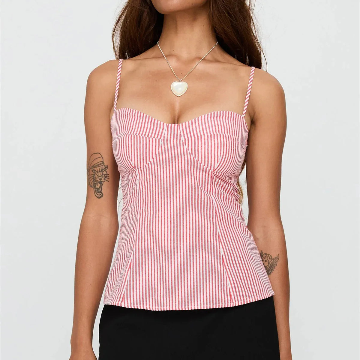 Ribbed Sweetheart Bustier Crop Cami Top Women Spaghetti Strap Slim Y2K Going Out Sleeveless Night Club Party Tank Vest