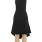 Women Halter Neck Backless Midi Dress Hollow Out Back Tie‑Up Ruffle Hem Mermaid Dress Latin Dance Party Evening Dresses