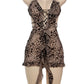 Leopard Print Romper Women Flocking V-Neck Tassel Sexy Summer Backless Coquette Thin Midnight Party Workout Playsuits