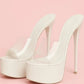 Summer New Women's Thick Bottom, Fine High Heels, Toothed Cool Slippers, Fashion Show, Party, Ultra High Heel Sandals