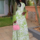 Sexy Air Print Dress Women Fashion Skew Collar Mesh Puff Sleeve Patchwork Off-Shoulder Elegant Party Club Bodycon