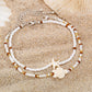 2Pcs Kpop Boho Starfish Turtles Conch Seed Beads Chain Anklet for Women Summer Beach Sweet Ankle Barefoot Y2K Jewelry