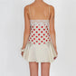 Y2K Polka Dot Sexy Mini Dress Women Summer Lace Satin Spaghetti Strap Sleeveless Backless Slim Fit Beach Club Dress