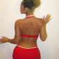 Backless Halter Playsuit Women V-Neck Summer Hipster Sleeveless Tight Stretch Activity Streetwear Shorts Playsuit
