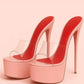 Summer New Women's Thick Bottom, Fine High Heels, Toothed Cool Slippers, Fashion Show, Party, Ultra High Heel Sandals