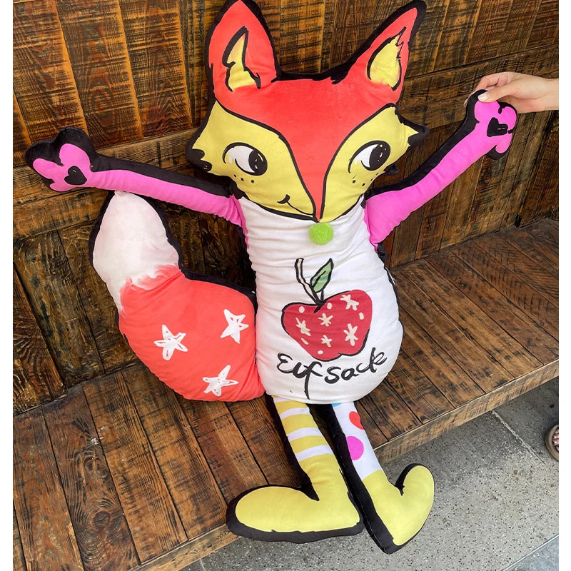 2025 Autumn New Arrival Playful Classic Fox-Shaped Colorful Soft Cushion