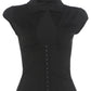 Hottie Hollow T-Shirt Women Sexy Simple Single-Breasted Mini Sleeve Ruched Stretch Fashion Party Street Crop Tees