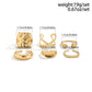 6Pcs/Set Retro Gold Color Irregular Geometric Open Rings for Women Trendy Simple Alloy Finger Ring Engagement Jewelry