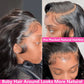 Silky Smooth Natural Black Body Wave Virgin Lace Front Wig Pre Plucked Undetectable Hairline