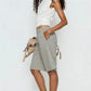 Vintage Plaid Check Bermuda Shorts Elastic Waist Loose Knee Length Trousers For Women Casual Summer Streetwear DailyWear