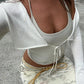 Women Y2K Knit Long Sleeve Crop Top Front Tie Cut Out Keyhole T-shirt Slim Fit Flare Cuff Hollow Out Cropped Blouse