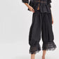 Women Y2K Lace Trim Pants Vintage Pettipants Long Bloomers Pants Under Dress Pantaloons Cute Ruffle Pumpkin Pants