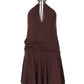 Deep V Neck Backless Mini Dresses for Summer Sexy Outfits Women Y2k Brown Black Dress Club Wear