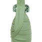 Sequin Patchwork Dress Women Folds Backless Sleeveless Halter Sexy Midnight Hottie Summer Party Street Mini Bodycon