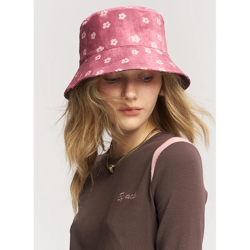Patchwork Print Bucket Hat with Floral Pattern, Retro Mixed Block Sun Hat for Daily Outdoor, Chic Aesthetic Headwear