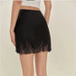 Sexy Solid Lace Patchwork Skirt Women Fashion Straight Irregular Street Short Skirts Female Party Lady Mini Bottoms