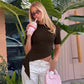 Crew Neck Short Sleeve Asymmetrical Tops Summer 2026 Fashion Tshirt Woman Clothes