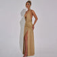 Sexy Sparkling Deep V Neck Backless Split Maxi Dress Women Elegant Outfits Evening Party Dresses Luxury