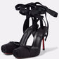2026 Women's New Summer Square Satin High Heel Sandals with Ankle Strap, Fashionable Party and Banquet Ballet High Heels