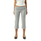 Women Y2K Trendy Low Waist 3/4 Length Capri Trouser Fold Over Waist Tie Side Drawstring Slim Fit Streetwear Lounge Pants