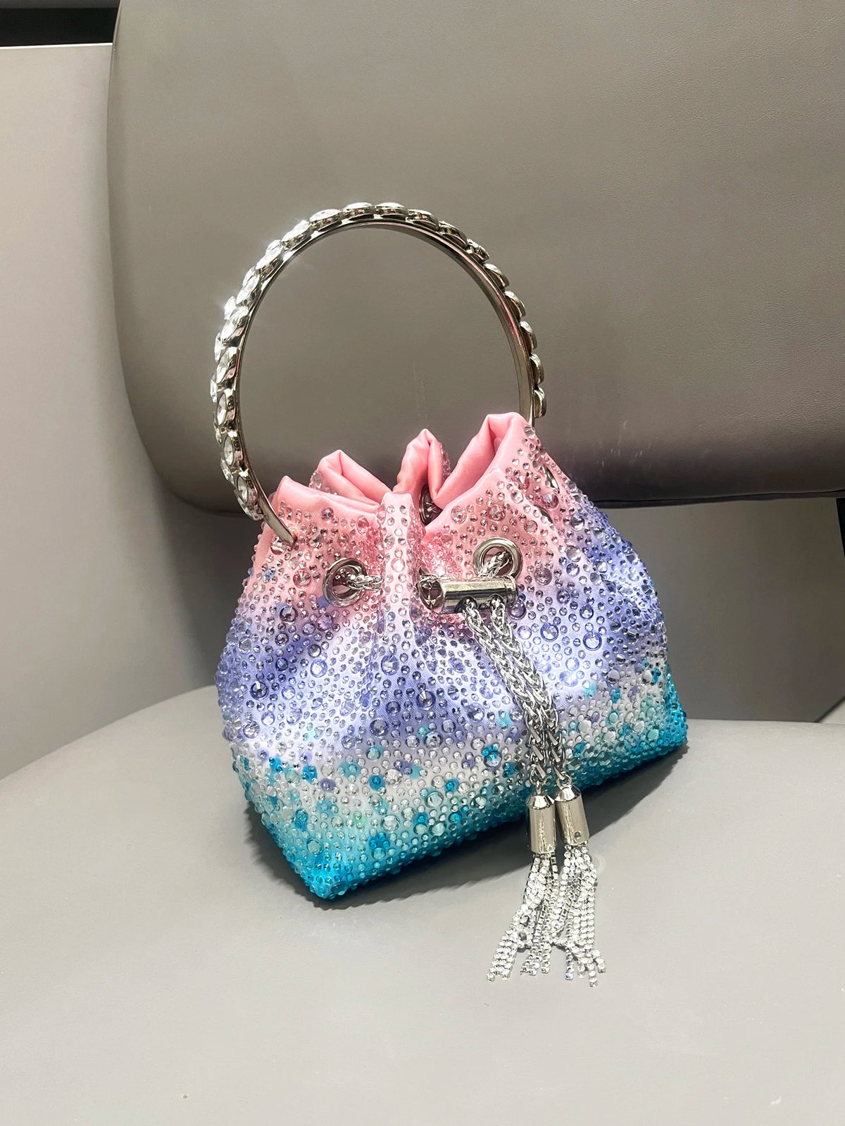 Rhinestones Evening clutch Bag Purses and handbag luxury Designer shoulder bag Shiny Crystal Clutch purse bucket bag