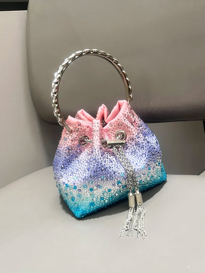 Rhinestones Evening clutch Bag Purses and handbag luxury Designer shoulder bag Shiny Crystal Clutch purse bucket bag