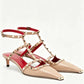 2026 Women's Rivet Low Heel Square Head Stiletto Sandals Fashion Show Party Summer Women's High Heel Sandals