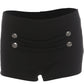Sexy Fashion 2 Piece Set Woan Button Decoration Turtleneck Irregular Splits Hen Tops+Mini Shorts Classic Streetwear