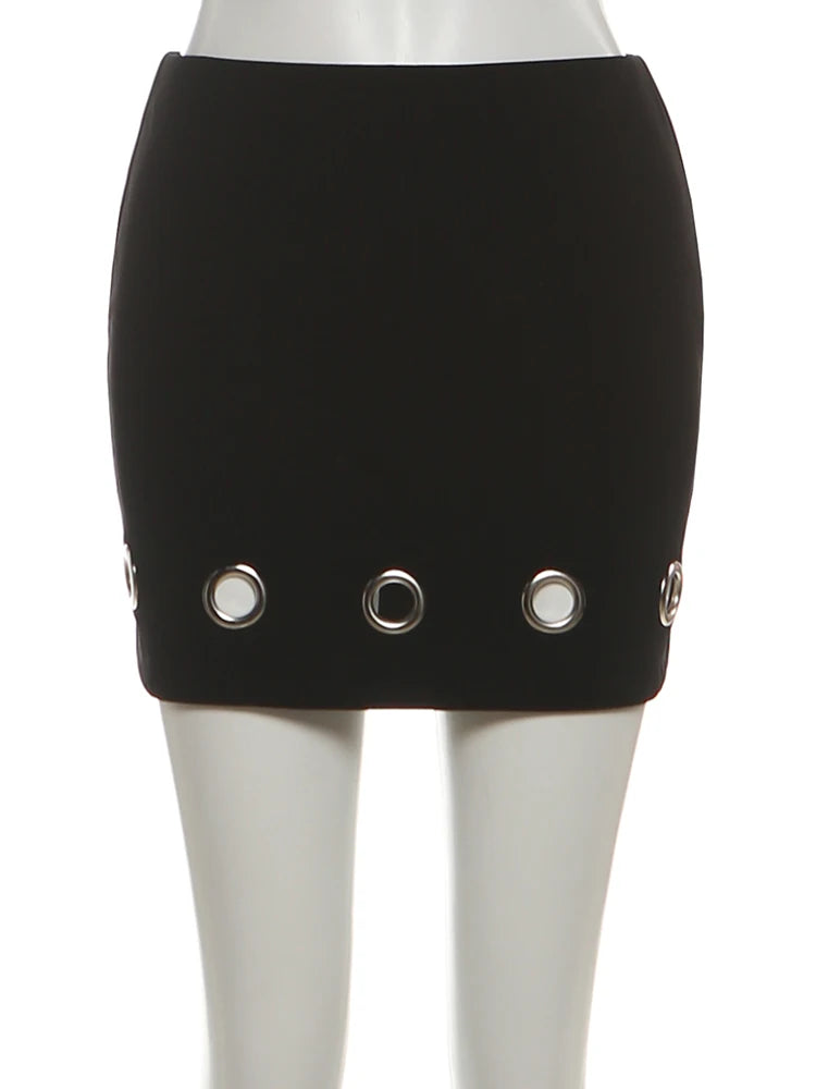 Sexy Fashion 2-Piece Set Women V-Neck Backless Lace-Up Ruffle Sleeve Crop Tops+Hollow Peach Hip Skirts Hottie Clubwear